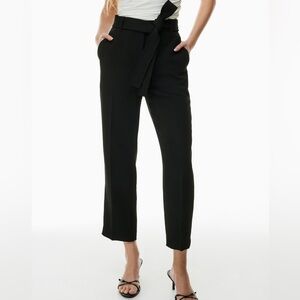 Aritzia Wilfred Tie Front Pant (Black)